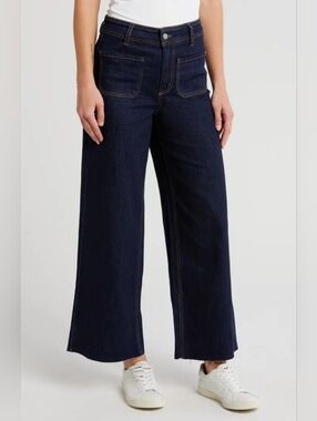 Oat New York High Waist Patch Pocket Wide Leg Jeans 8 / 29